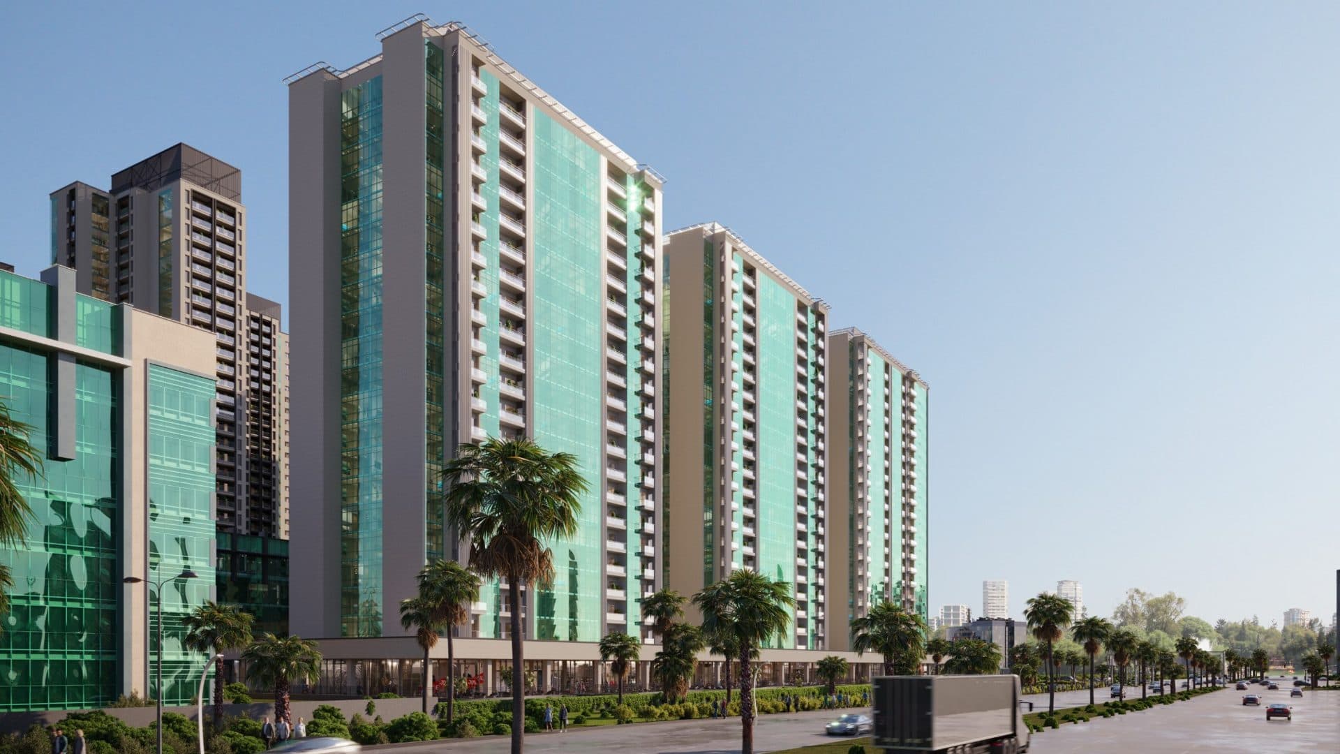 Empire Square ES2 residential towers in Erbil